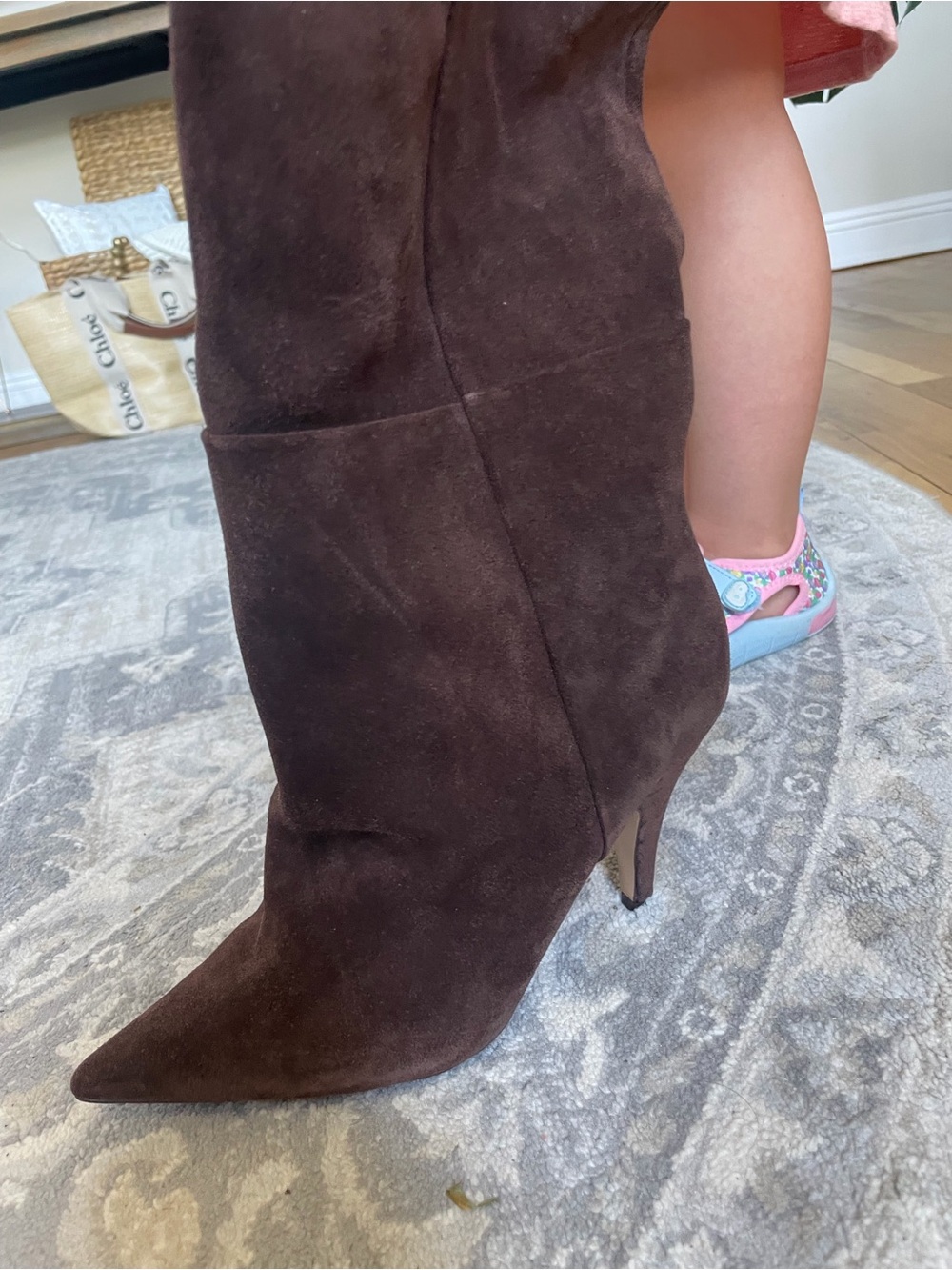 Bellamie Dark Brown Suede Over-the-Knee Pointed Toe Boots size 7. Steve Madden - Picture 6 of 12